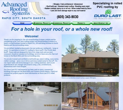 Advanced Roofing Systems website