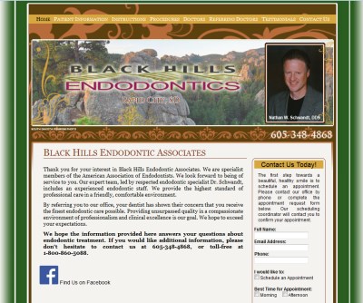 Black Hills Endodontics website