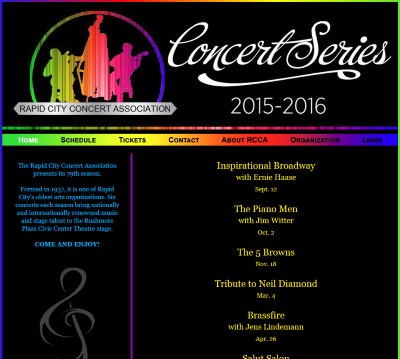 Rapid City Concert Association website
