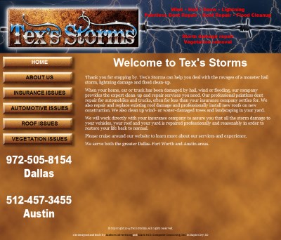 Tex's Storms website